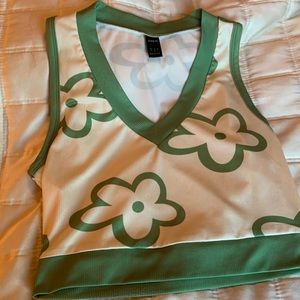 Flower tank top worn once
